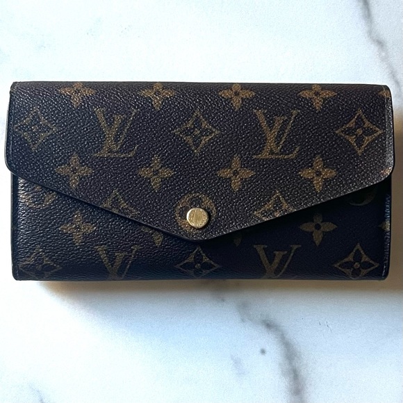AUTHENTIC LIKE NEW Louis Vuitton Monogram Poppy Sarah Wallet - Picture 2 of 14